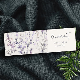 Minitarjeta De Visita Lilac Purple Floral Earring Stud Hoop Holding