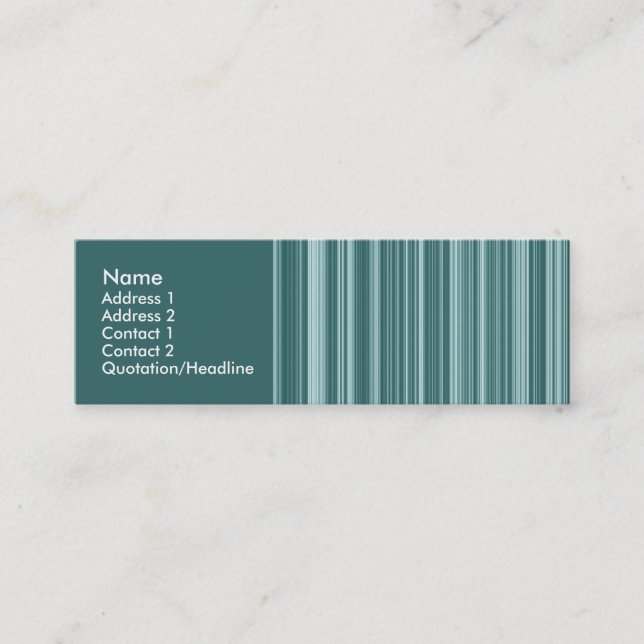 Minitarjeta De Visita Líneas verdes (Anverso)