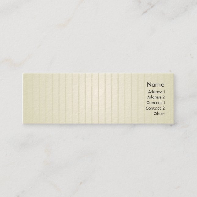 Minitarjeta De Visita Líneas Verdes - flacas (Anverso)