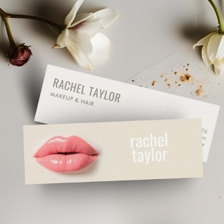Minitarjeta De Visita Lips 3D rosadas Profesionales modernos