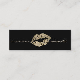 Minitarjeta De Visita Lips Purpurinas simples y modernos, artista de maq