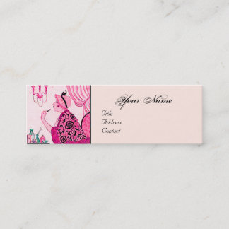 MINITARJETA DE VISITA LISTA DE PELO, SALÓN DE BELLEZA DE MODA ARTISTA