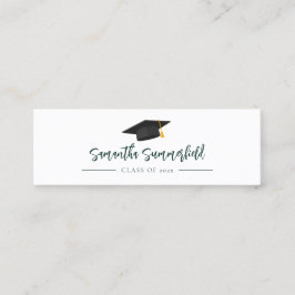 Minitarjeta De Visita Llamada a nombre de graduación de guión de título 