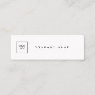 Minitarjeta De Visita Llano simple moderno elegante con Logo Company