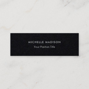 Minitarjeta De Visita Llanto profesional Minimalista de moda negro premi