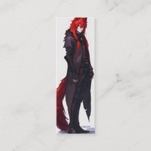 Minitarjeta De Visita Lobo Rojo Anime Guapo