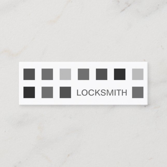 Minitarjeta De Visita LOCKSMITH (cuadrados mod) (Anverso)