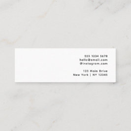 Minitarjeta De Visita Logo blanco | Personalizado Jewelry Stud Earring B