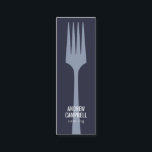 Minitarjeta De Visita Logo de cocina minimalista del chef azul moderno<br><div class="desc">Logo de cocina minimalista del chef azul moderno</div>
