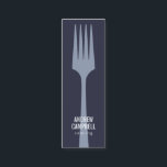 Minitarjeta De Visita Logo de cocina minimalista del chef azul moderno<br><div class="desc">Logo de cocina minimalista del chef azul moderno</div>