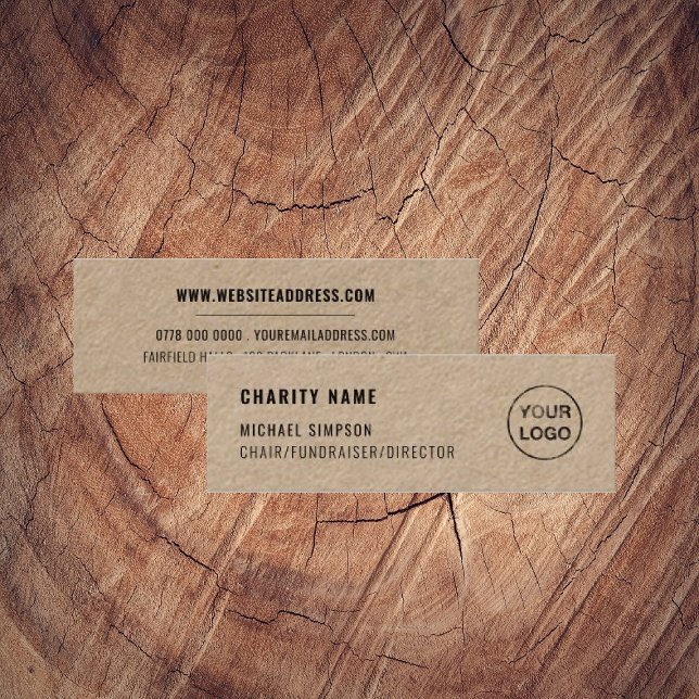 Minitarjeta De Visita Logo de la organización de caridad, organizador (Subido por el creador)