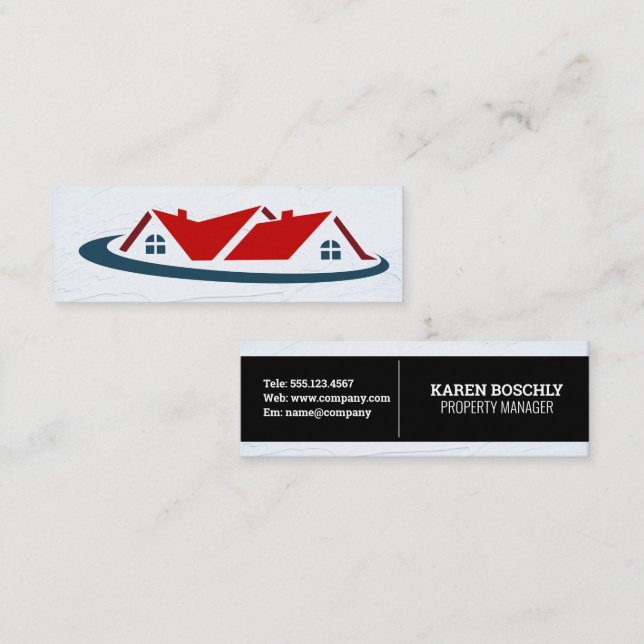 Minitarjeta De Visita Logo de Mortgage House Real Estate (Anverso / Reverso)