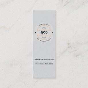 Minitarjeta De Visita Logotipo Comercial Redondo Simple & Texto Empresa