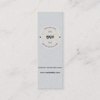 Minitarjeta De Visita Logotipo Comercial Redondo Simple & Texto Empresa