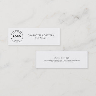 Minitarjeta De Visita Logotipo comercial simple Empleado corporativo sen