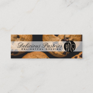 Minitarjeta De Visita Logotipo Culinario   Galletas de Chocolate