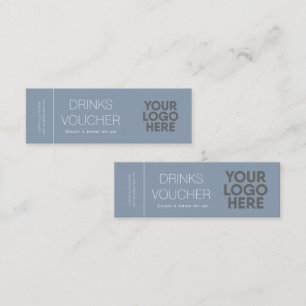 Minitarjeta De Visita Logotipo de cupón para bebidas corporativas minita