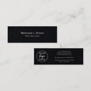 Minitarjeta De Visita Logotipo de empresa personalizado estilo tipografí