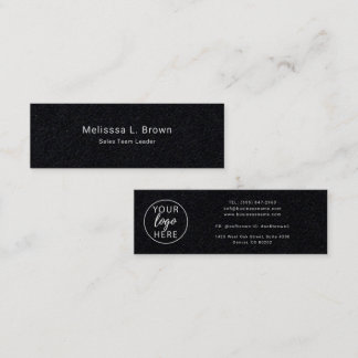 Minitarjeta De Visita Logotipo de empresa personalizado estilo tipografí