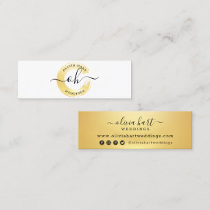 Minitarjeta De Visita Logotipo de estilista personalizado con oleaje de