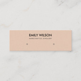 MINITARJETA DE VISITA LOGOTIPO DE EXPOSICIÓN SIMPLE PEACH PINK KRAFT