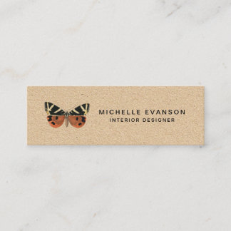 Minitarjeta De Visita Logotipo de mariposa rusa simple