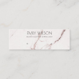 MINITARJETA DE VISITA LOGOTIPO DE PANTALLA DE MÁRMOL DE COBRE RUBOR PINK