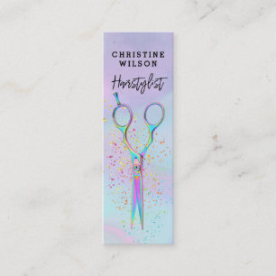 Minitarjeta De Visita logotipo de tijeras de peluquería