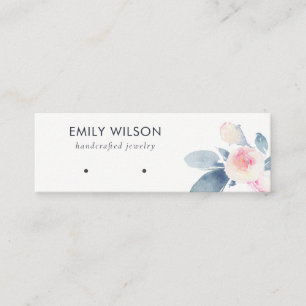 MINITARJETA DE VISITA LOGOTIPO DE VISUALIZACIÓN DE ESTUDIO DE FLORAL AZU