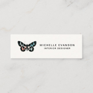 Minitarjeta De Visita Logotipo Minimalista de mariposa acuática