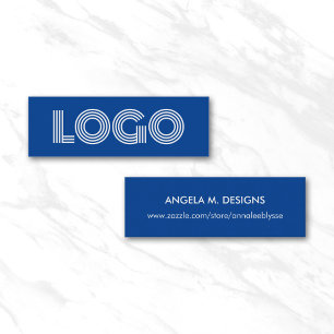 Minitarjeta De Visita Logotipo minimalista moderno Deep Blue para tienda