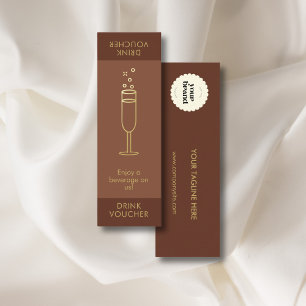 Minitarjeta De Visita Logotipo mínimo de evento Mocha Bolsa de bebida co