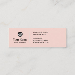 Minitarjeta De Visita Logotipo personalizado de negocio pequeño simple m