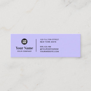 Minitarjeta De Visita Logotipo personalizado de negocio pequeño simple m