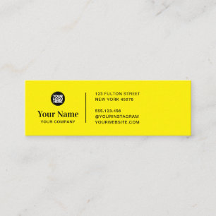 Minitarjeta De Visita Logotipo personalizado de negocio pequeño simple m