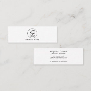 Minitarjeta De Visita Logotipo Personalizado Profesional Sencillo