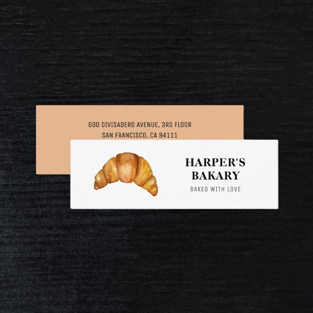 Minitarjeta De Visita Logotipo profesional moderno de Croissant (Subido por el creador)