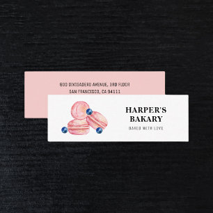 Minitarjeta De Visita Logotipo profesional moderno de macarones rosados