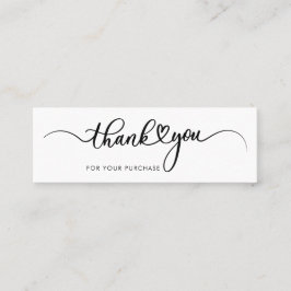 Minitarjeta De Visita Logotipo simple de Personalizado y gracias a los n