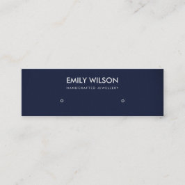 MINITARJETA DE VISITA LOGOTIPO SIMPLE NAVY BLUE KRAFT STUD DE GANANCIA D