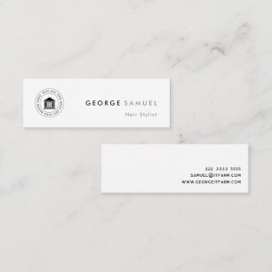Minitarjeta De Visita Logotipo y nombre comercial personalizado elegante
