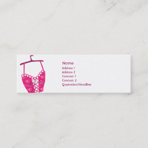 Minitarjeta De Visita Longlinebra rosado - flaco