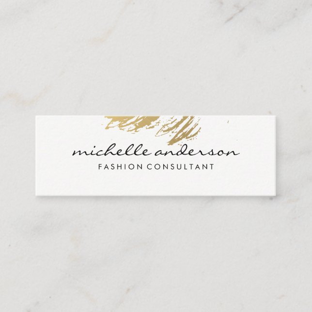 Minitarjeta De Visita Lux Gold Brushed (Anverso)