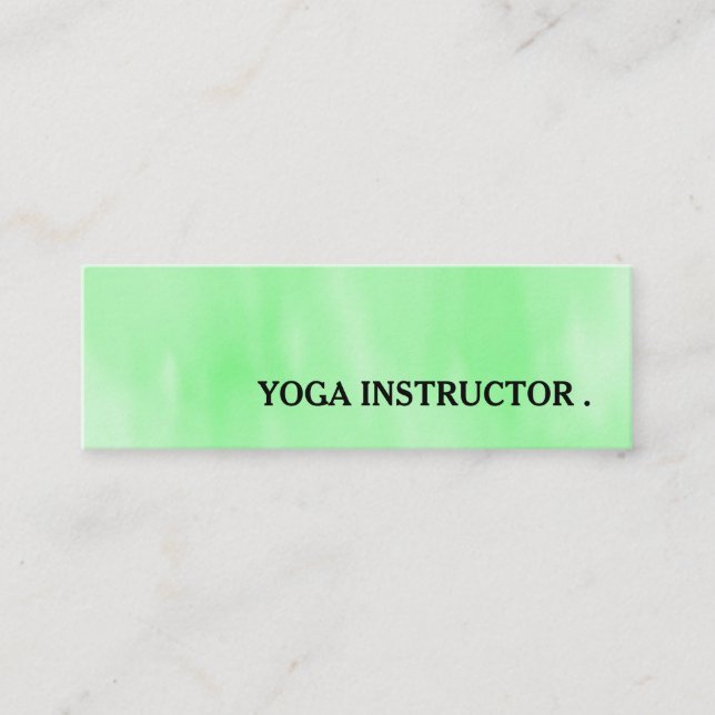 Minitarjeta De Visita Maestra de Instructores de Yoga en acuarela modern (Anverso)