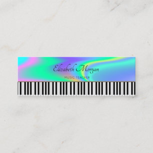 Minitarjeta De Visita Maestro de Música Holográfico, Teclas de Piano Mod