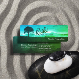 Minitarjeta De Visita Maestro de Reiki Natural Instructor de Meditación 