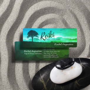 Minitarjeta De Visita Maestro de Reiki Natural Instructor de Meditación
