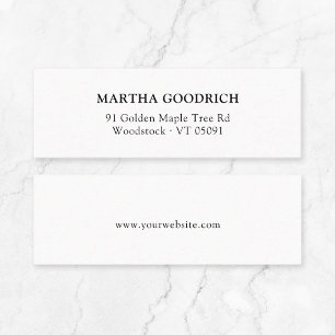 Minitarjeta De Visita Magnífica tipografía elegante y sencilla 12