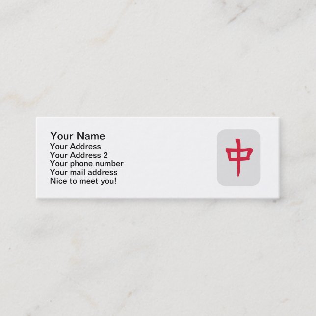 Minitarjeta De Visita Mahjong (Anverso)