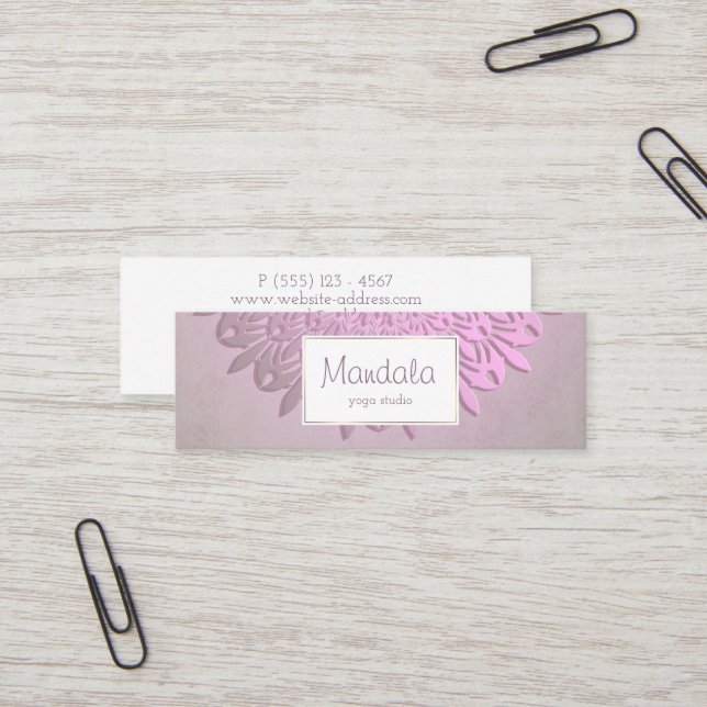 Minitarjeta De Visita Mandala étnica de la pendiente (Anverso/Reverso In Situ)